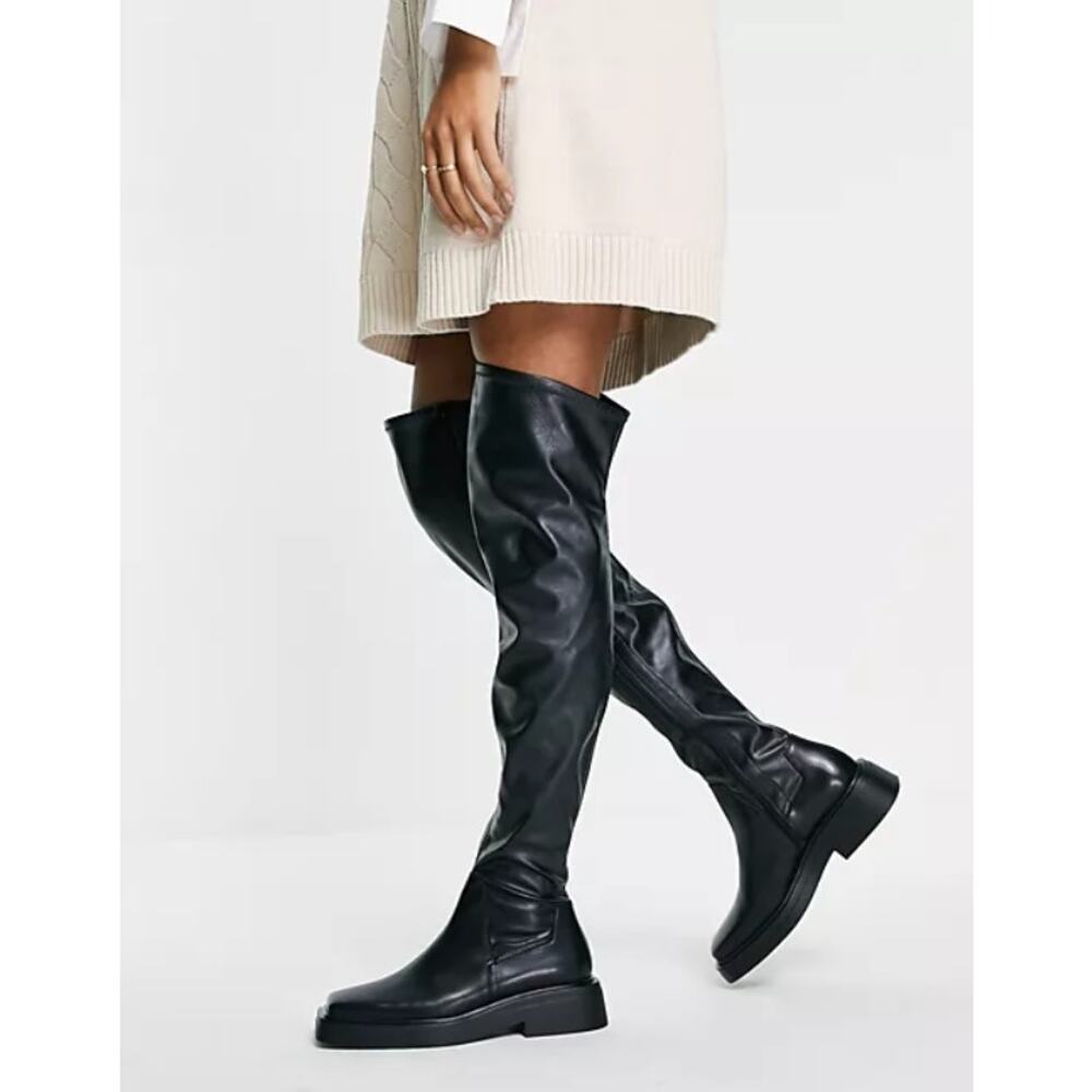 Vagabond Black Over-the-Knee Leather Boots